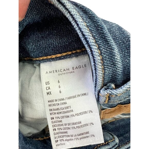 AMERICAN EAGLE Denim Cutoff Shorts Size US 6 - Picture 3 of 4
